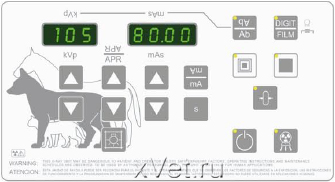Панель управления (дисплей) аппарата Sedecal Minimum Vet